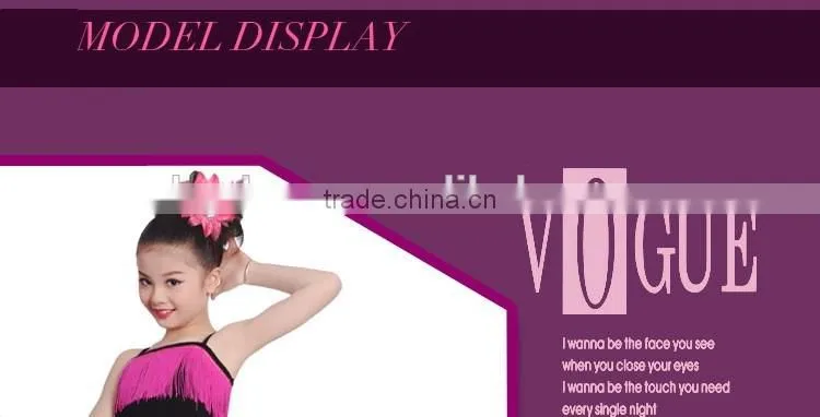 Girls Child Samba Tango Performance Skirt Suit Kids Sexy Camisole Tassel Latin Dance Dress