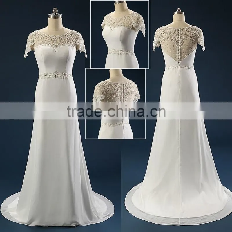 Sheath Halter Neck Lace-Up Taffeta Wedding Dress AS29602