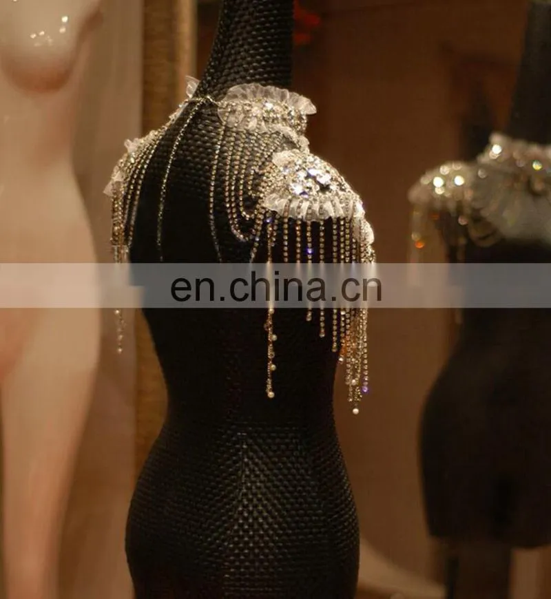 High quality Stunning Shining Crystal Wrap For Bride High Neckline Shoulder Shawl