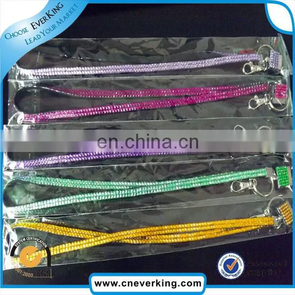 bling bright fashion colourful new design rhinestone lanyard