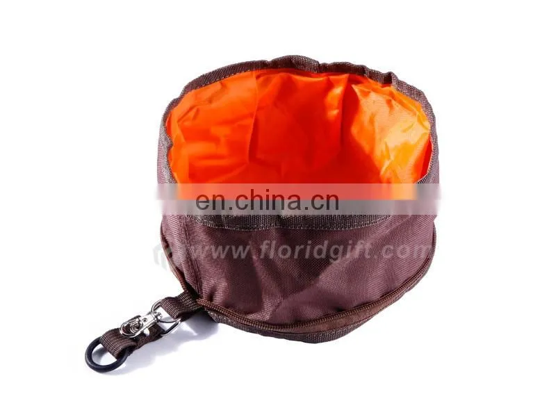 Collapsible portable polyester Dog Food Bowl