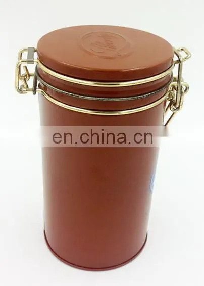 Large Round Coffee & Tea Tin Box