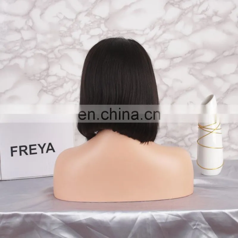 Qingdao cheap price under 100 human hair short bob full lace wig