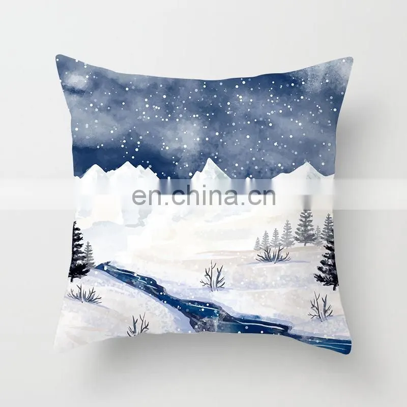 1PCS Custom Made Merry Christmas Happy New Year Cushion Cover
