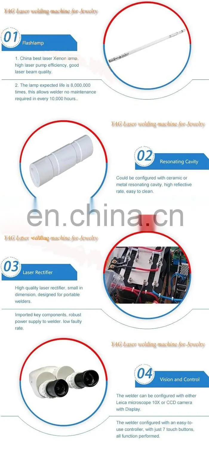 Portable Desktop gold silver Jewelry Laser Welding Machine System with Precise jewelry welding