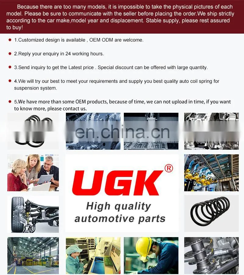 UGK High Quality Rear Suspension Parts Car Coil Spring Shock Absorber Springs For Hyundai NFSONATA 55350-3K000