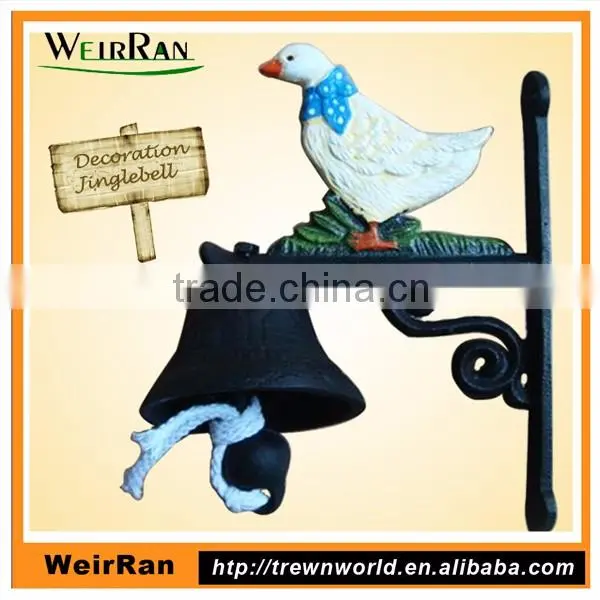 (1063) wrought Iron decorative jingle bell metal artware animal welcome doorbell