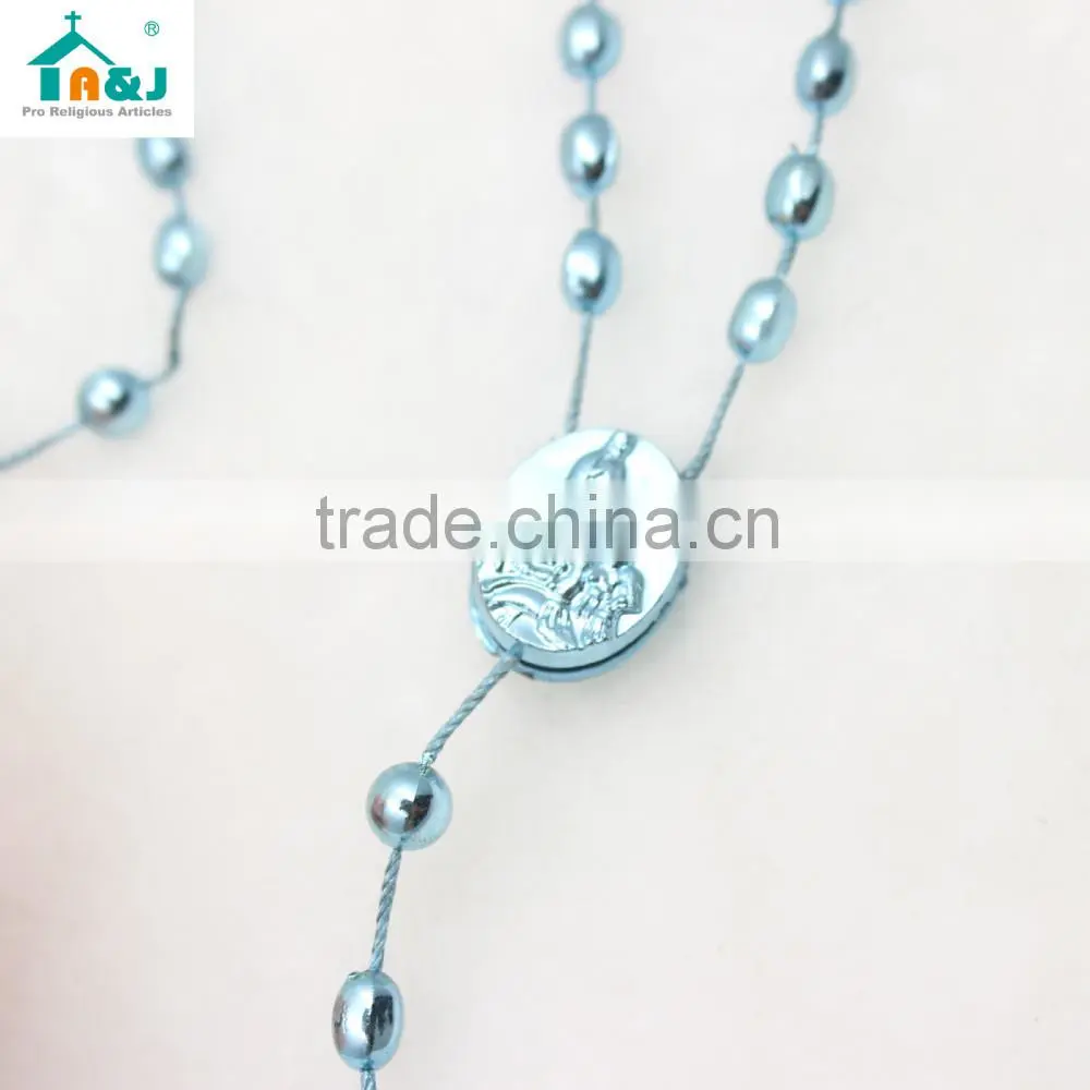 Strict quality control plastic oval rosary beads Customized