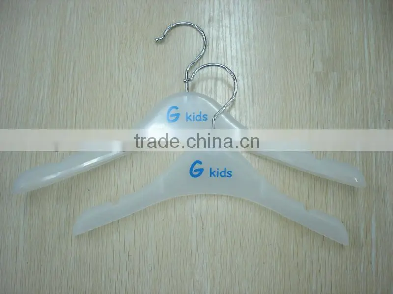baby plastic clothes hanger and pants hanger for kids with custom logo