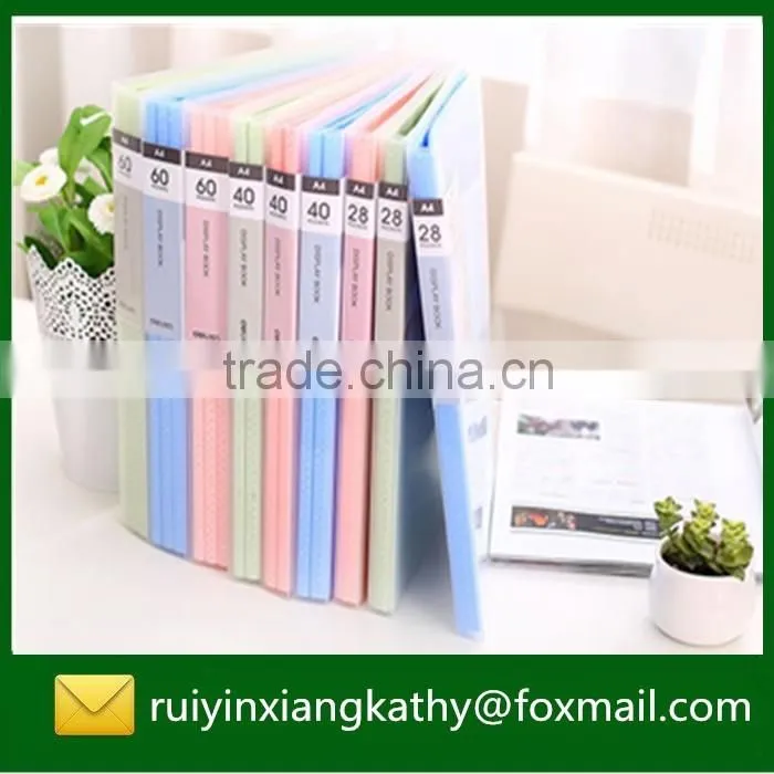 Transparent colourful plastic soft cover display book