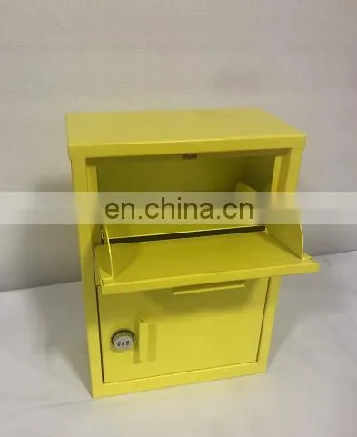 Galvanized Steel Power Coating Free Standing Parcel Drop Box Standing Mail Box