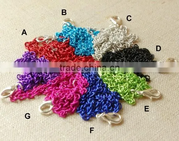 Colorful chains,colored necklace, oval link chains