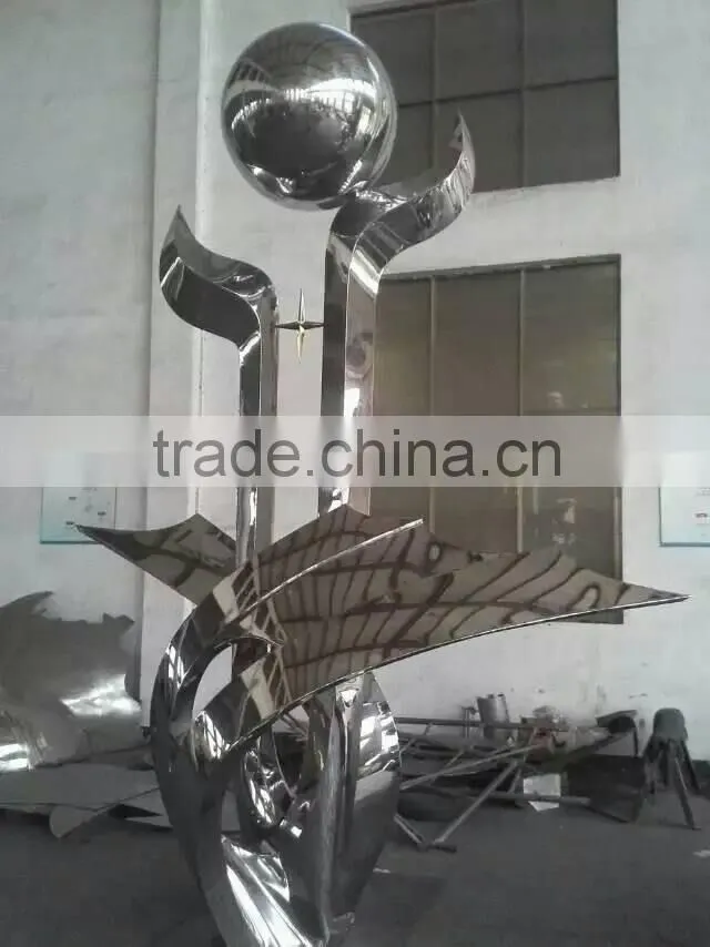 Modern Large Arts Stainless steel Sculpture for garden decoration