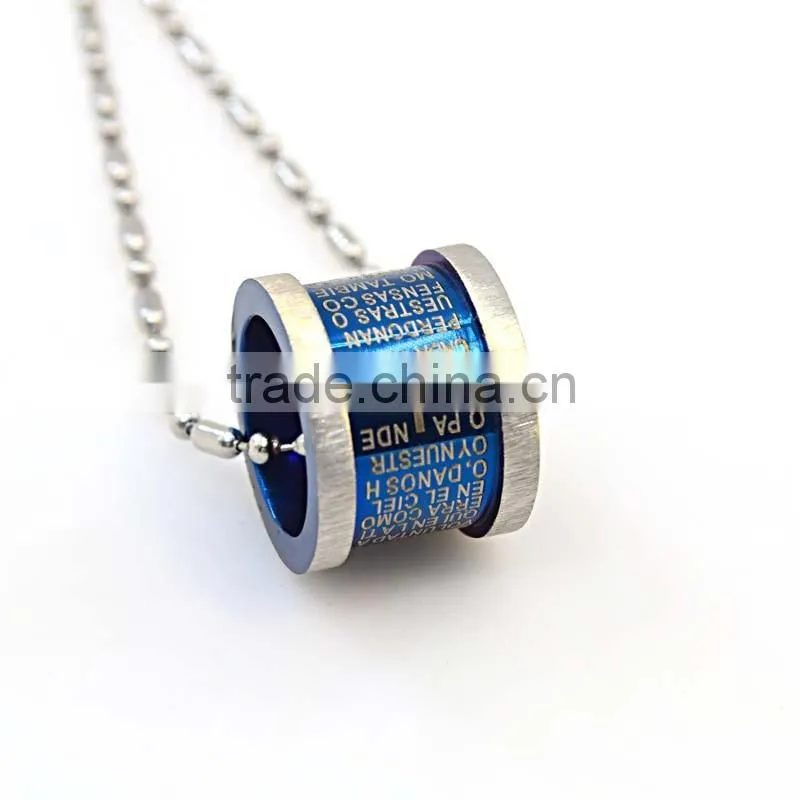 2016 June New style pendants charms steel jewelry blue men pendant