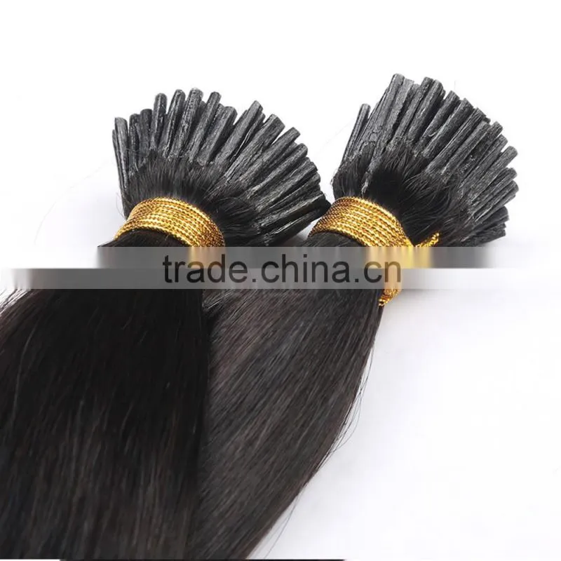 i tip natural color hair shedding and tangle free pre boned 1g 0.5g 0.8g hair extension
