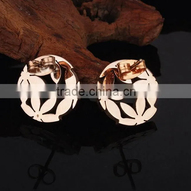 Stainless steel hawaiian flower costume jewelry set
