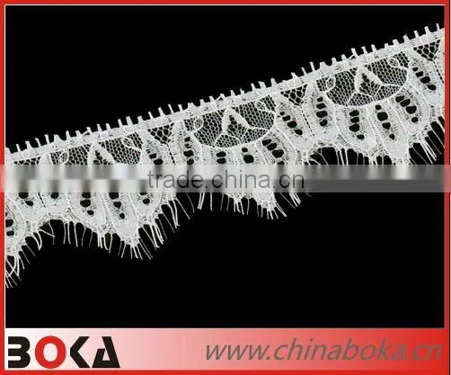 Latest design high quality rhinestones bridal lace trim