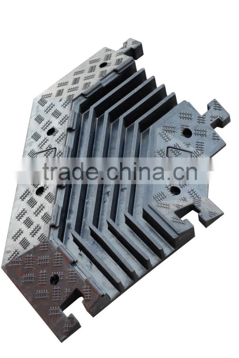 Ultra-portable 5-Channel Heavy Duty Rubber Cable Protection Ramps