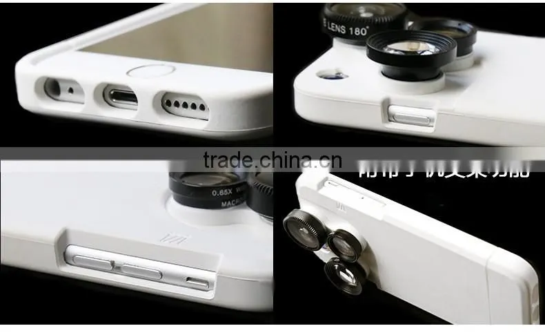 For iphone 6s/6s plus Case and 4 in 1 lens solution for cameras iZZi Slim white color