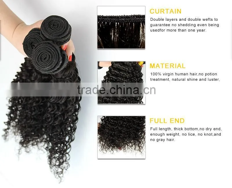 Natural Black Color Afro Curly Remy Malaysian Human Hair Extension