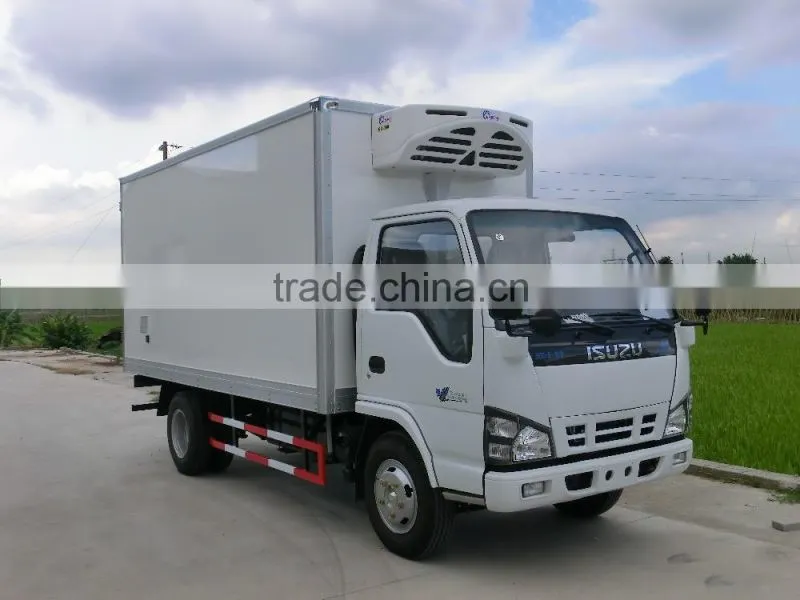 Refrigerated van truck body with FRP composite board
