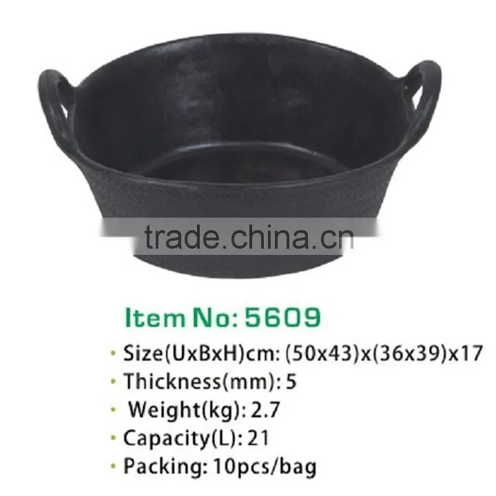 recycled rubber buckets tubs strong rubber trough with two handles
