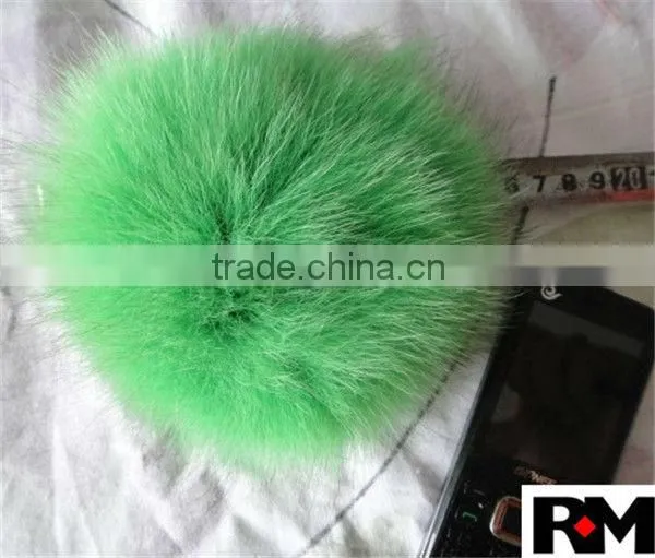 Top Quality Dyed Fox Fur Pom Pom