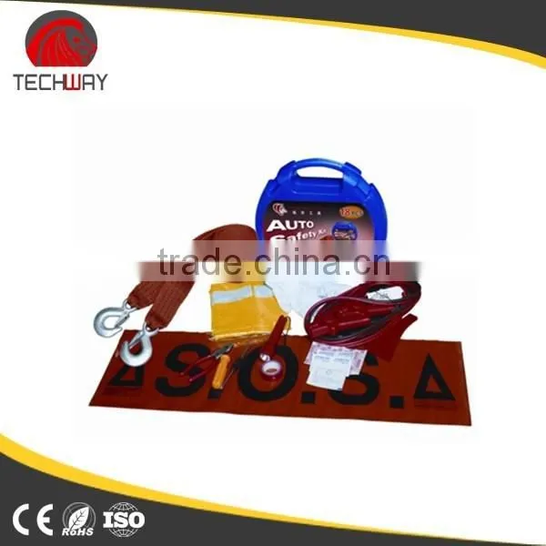 Car emergency safety kit with safety vest