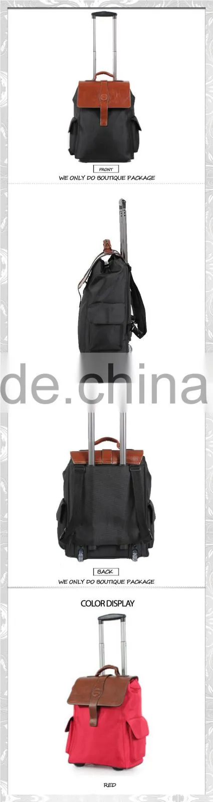 funny promotion trolley travel backpack fashion trolley bag