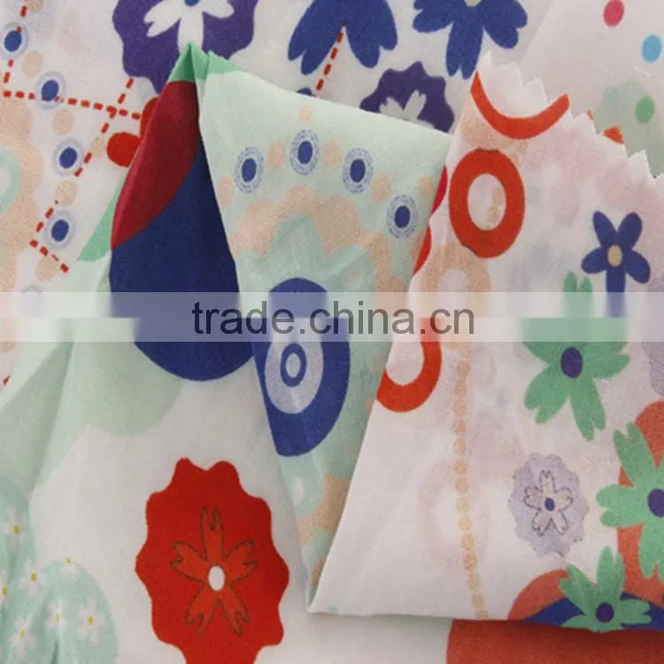textiles digital printing on fabric knit 100% cotton for ladies long dresses