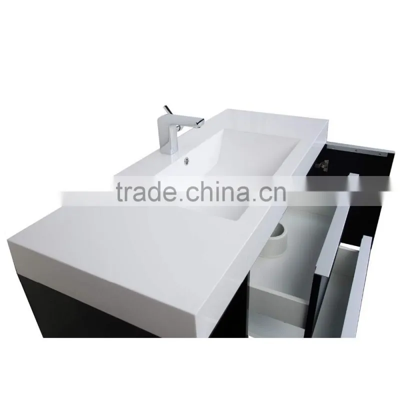 elegant modern single sink MDF bathroom vanity