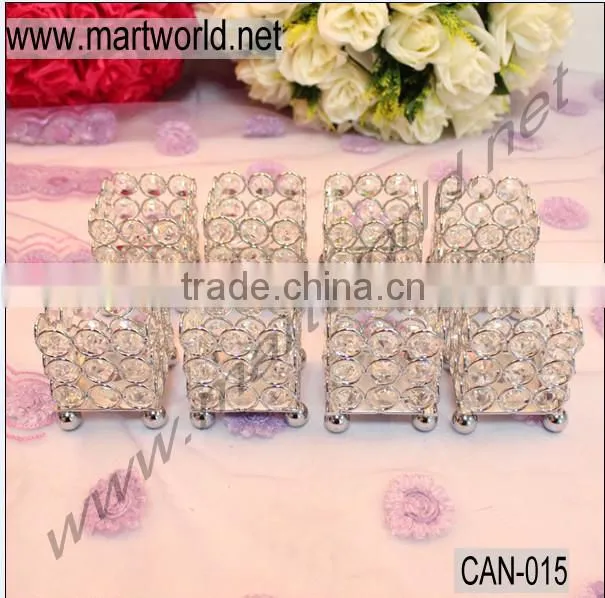 silver fashionable wedding candelabra, candle holders for wedding table center pieces,crystal table center piece(CAN-015)