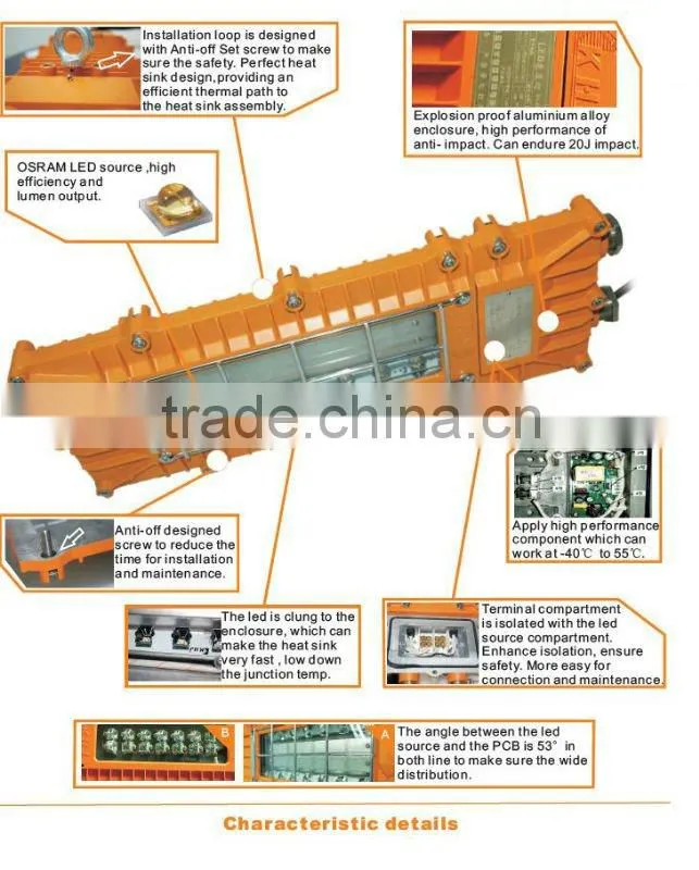 18w flame proof LED tunnel light with Osram led source