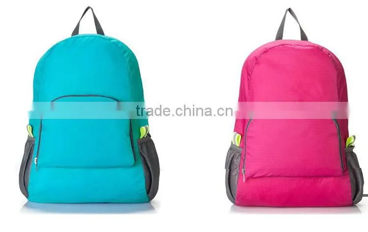 Slim foldable backpack bag for travel