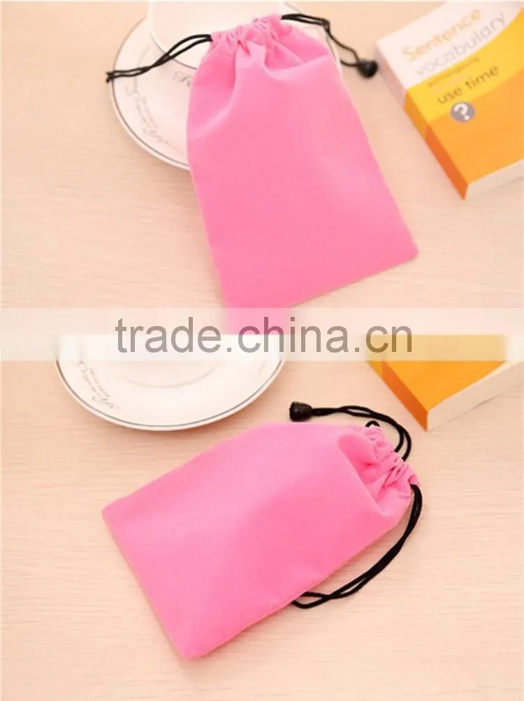 Promontion velvet fabre jewelry gift bag cheaper price