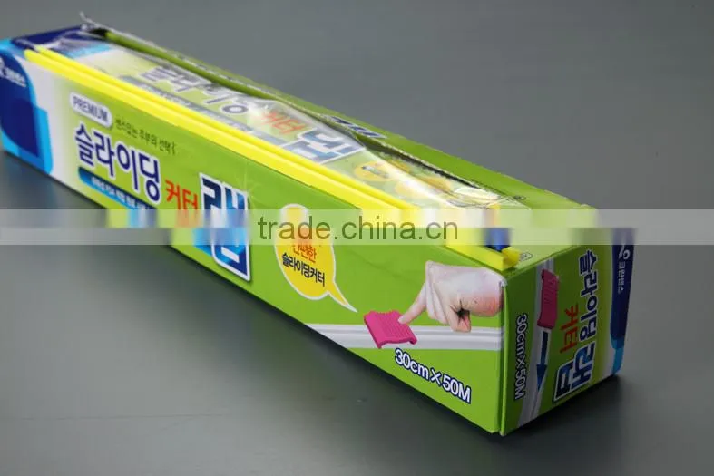 Chines supplier of food packaging cling film slide cutter