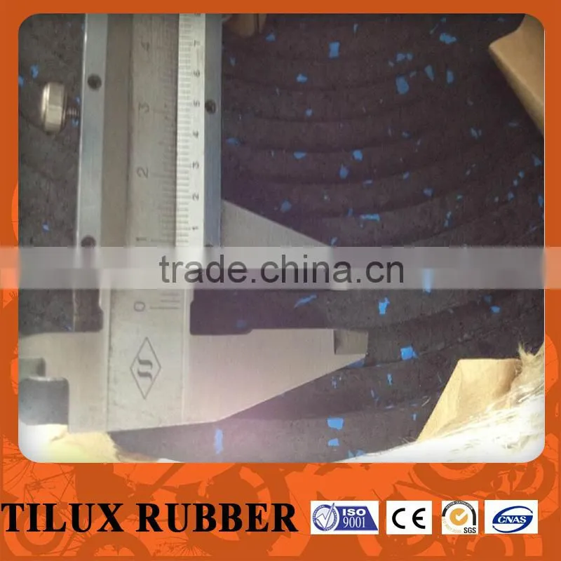 gray interlock rubber flooring tiles for gym indoor