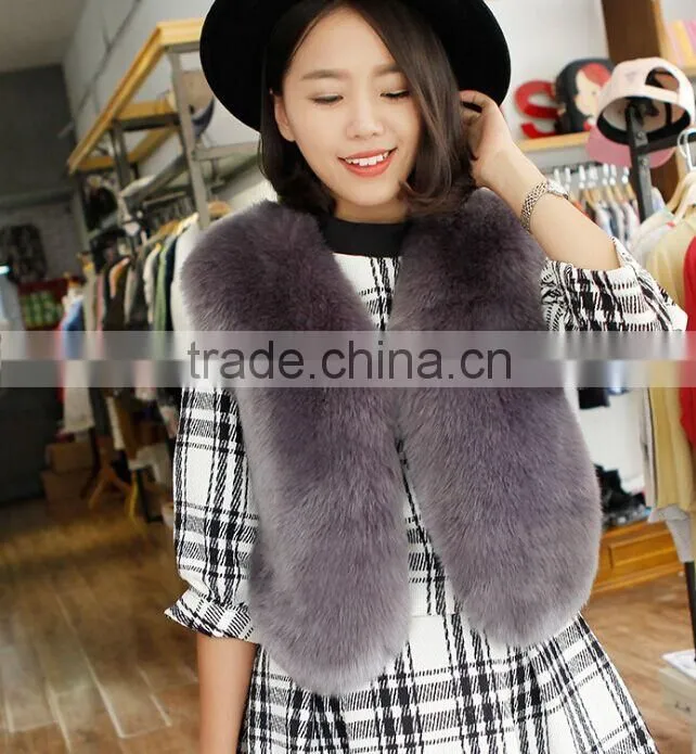 New 2016 Winter Coat Women Import Whole Peel Fox Fur Vest High-Grade Fur Coat Fashion Women Clothes Size:S-XXL