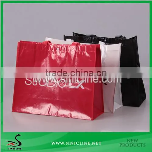 Sinicline Customized glossy laminated non-woven shopping bag