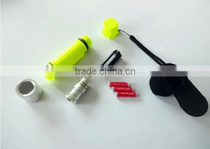 Factory Supply High Power ABS Waterproof 10w Xml T6 Led Diving Flashlight With 1*18650 Battery