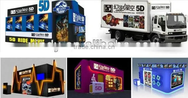 Hot selling truck mobile 5d cinema 7d theater