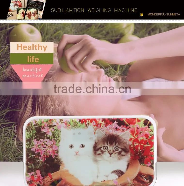 Sunmeta factory directly blank sublimation glass photo frame Electronic scales BL-19