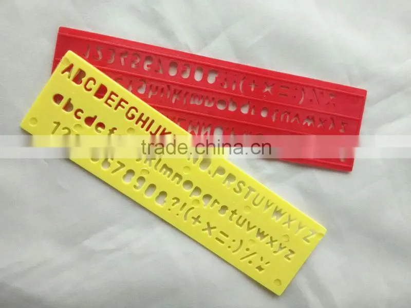 Factory Plastic Letter Stencil Ruler OEM and ODM office stationery for school medical ruler
