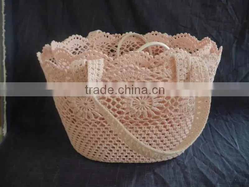 Manufacturers selling handmade cotton simple fashion hook flower hand basket