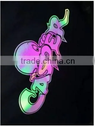 rainbow reflective t-shirt vinyl flex film ,Reflective Garment printable heat transfer t-shirt vinyl for clothing