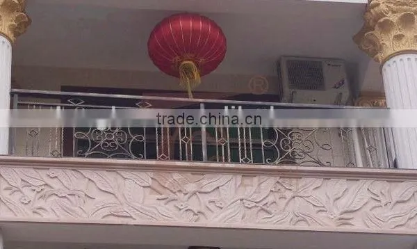hot galvanized simple wrought iron balcony fence