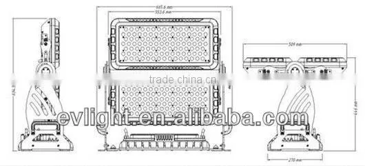 Hight power 660W colorful city wash light 216*3W RGBW led