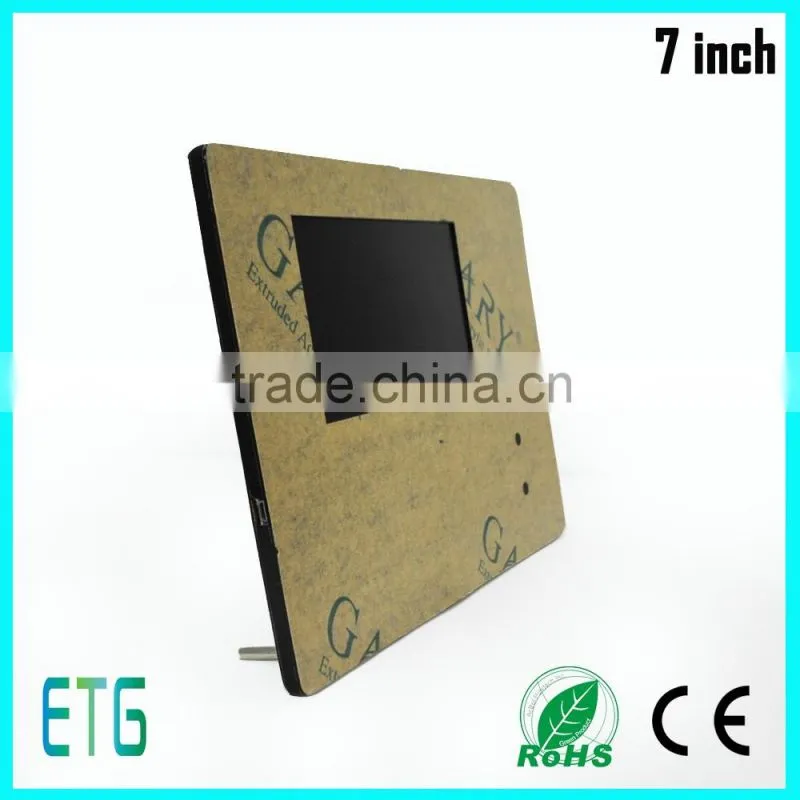 2016 cheap advertising 7 inch video greeting card