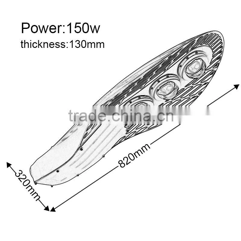 high power 60W to 180W 3 years warranty led street light with meanwell driver