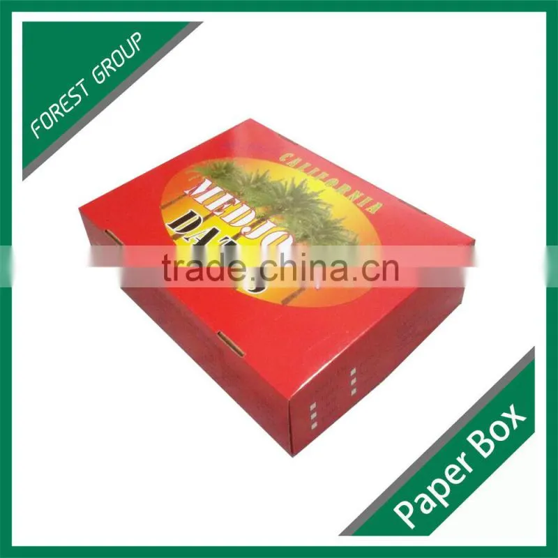 CORRUGATED PACKING BOX FOR DATES PACKAGING TOP AND BOTTOM MOVING FRUIT BOX FOR SALE